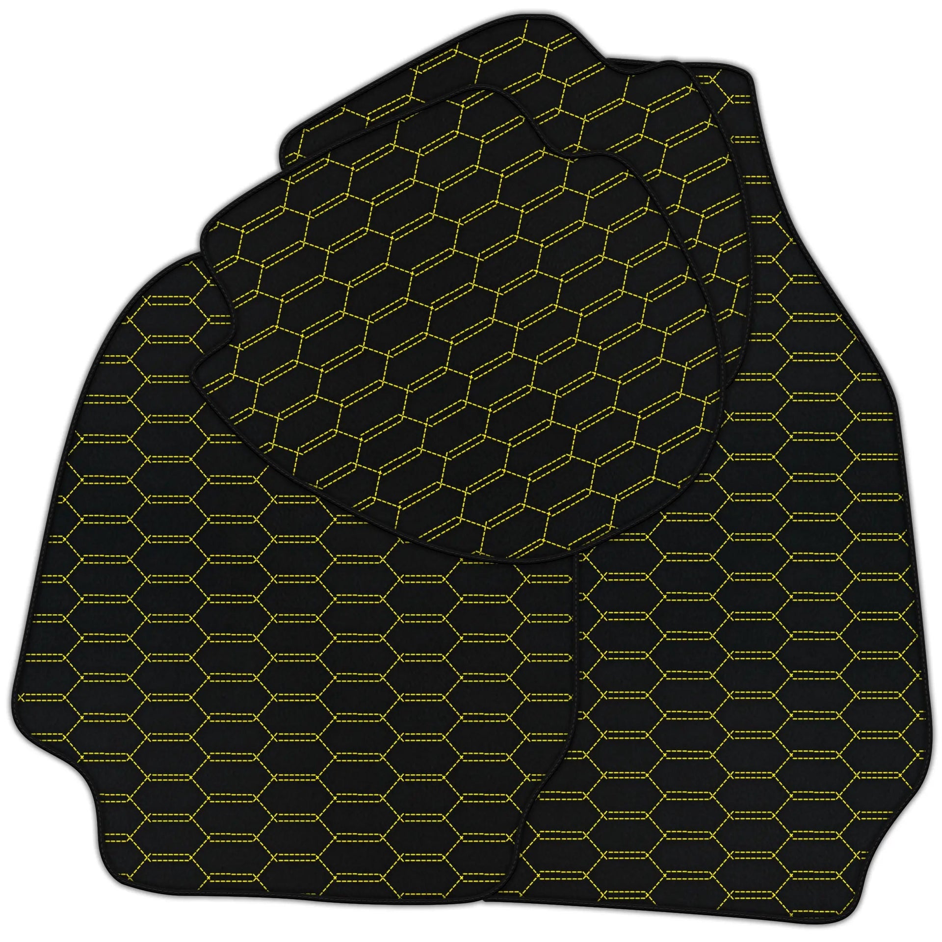 Custom Leather Floor Mats for Porsche 911 (1963-1989) - Hexagon Style