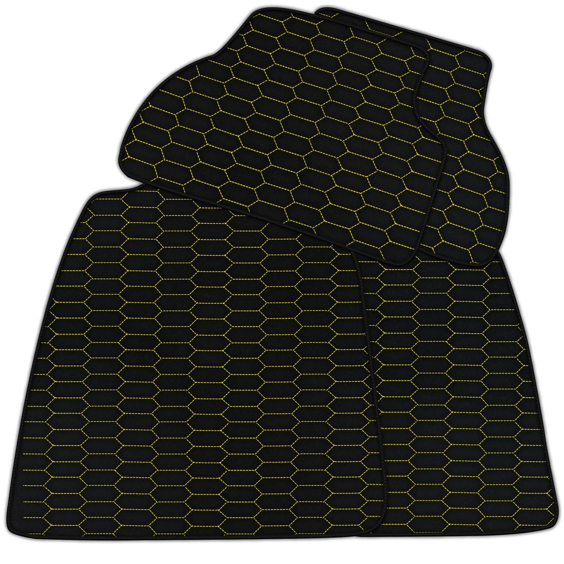 Customizable Leather Floor Mats with Raptor Hex Pattern for Audi A1 - 3-door Hatchback (2010-2018)