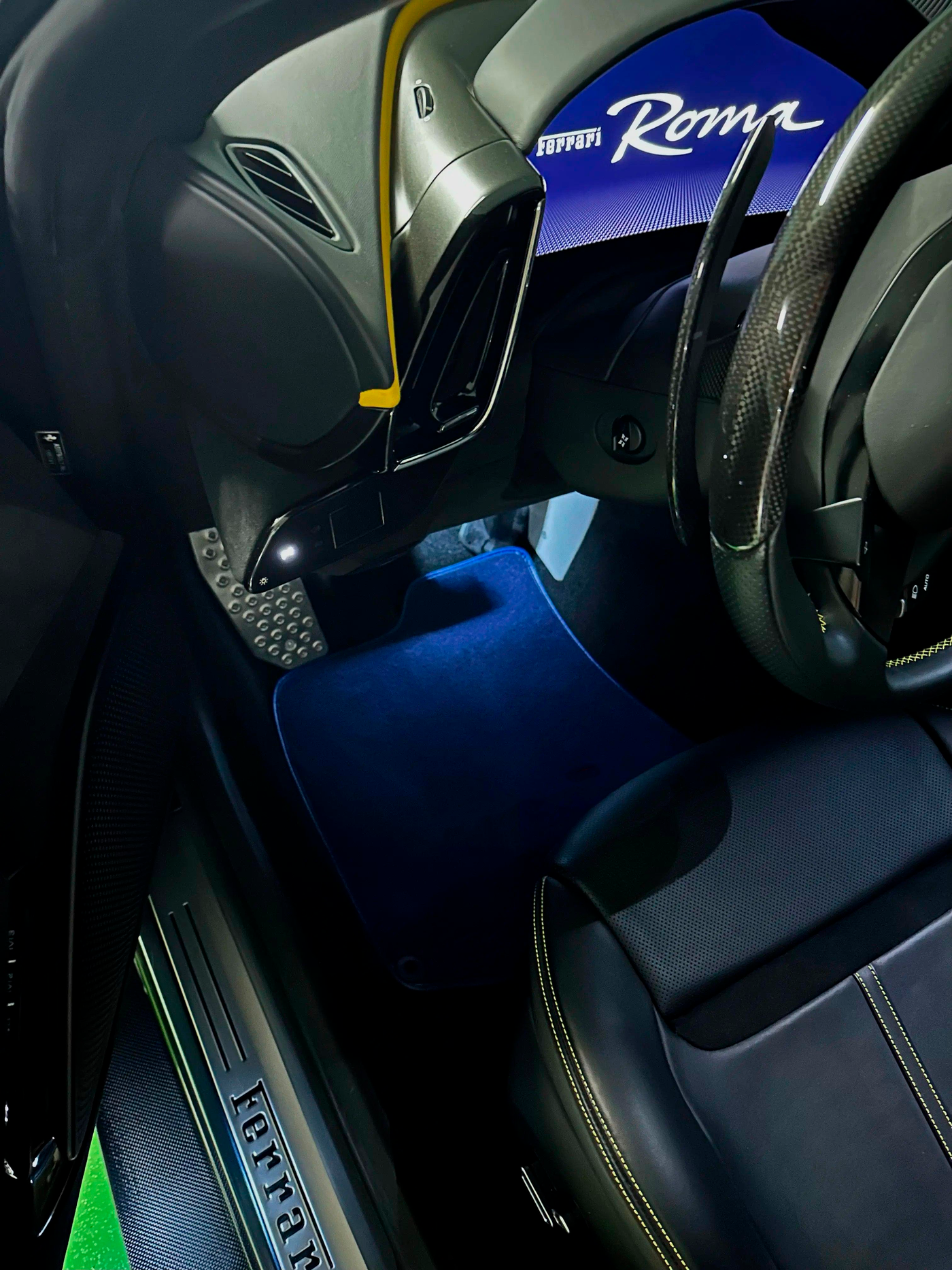 Alfombrillas azul oscuro para Ferrari Roma (2021-2024)