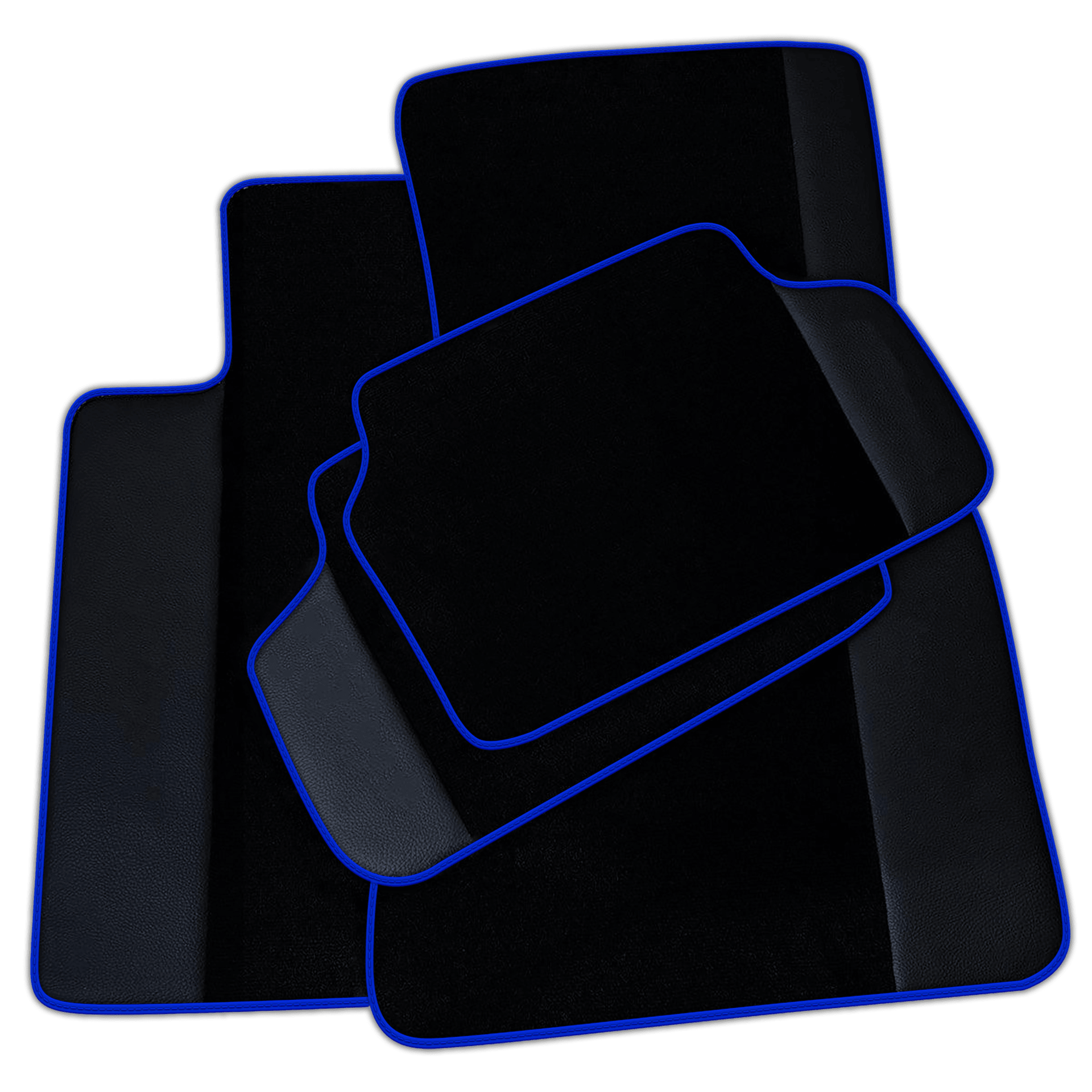 Black Floor Mats for BMW 5 Series G30 Sedan (2016-2023) with Leather | Various Trim Colors