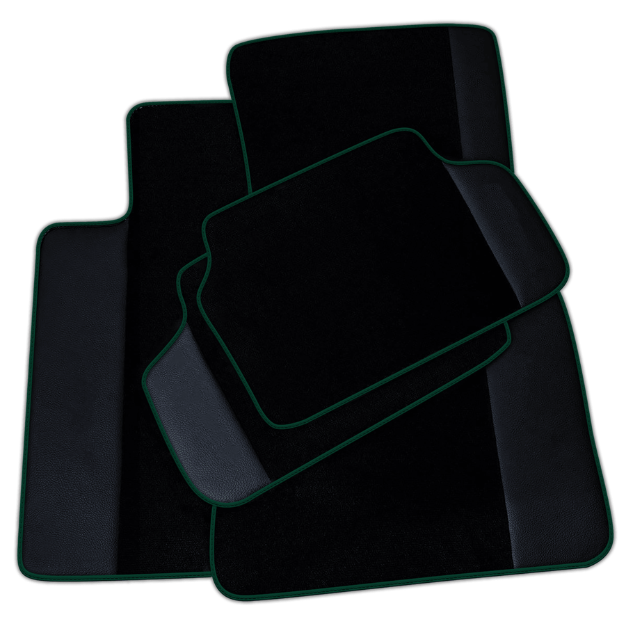 Black Floor Mats for BMW 1 Series 1 Series with Leather | Various Trim Colors