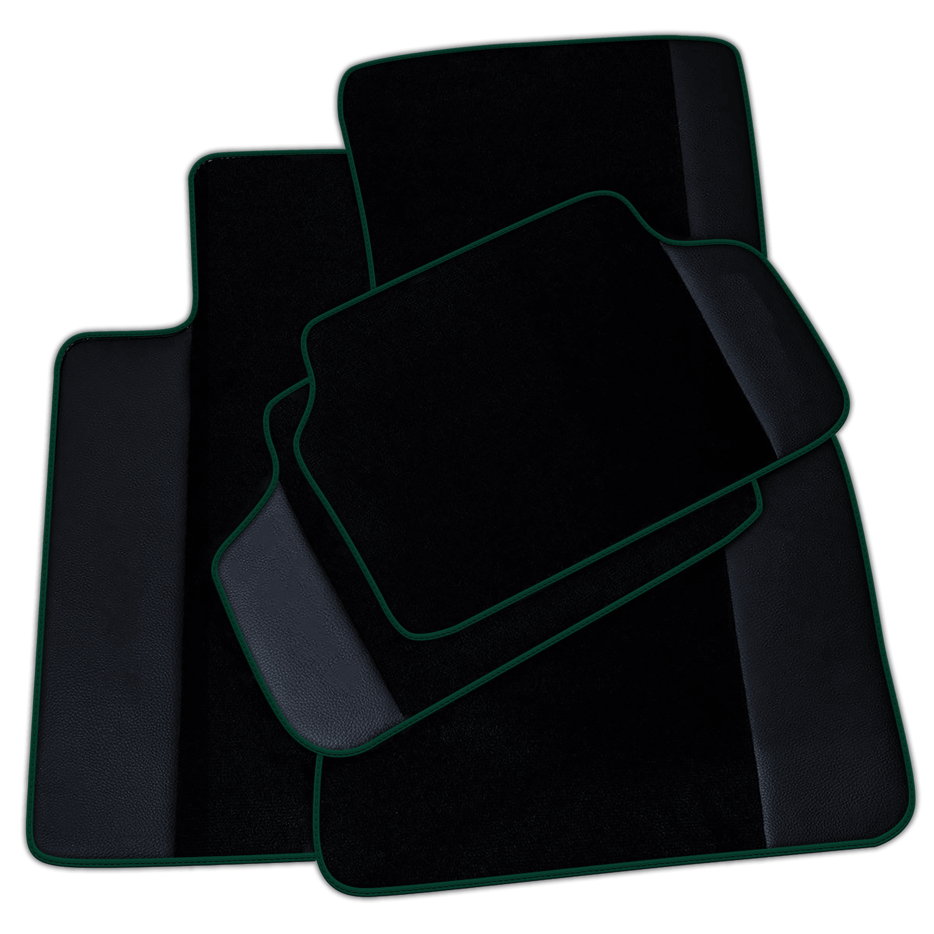 Black Floor Mats for BMW 5 Series G30 Sedan (2016-2023) with Leather | Various Trim Colors