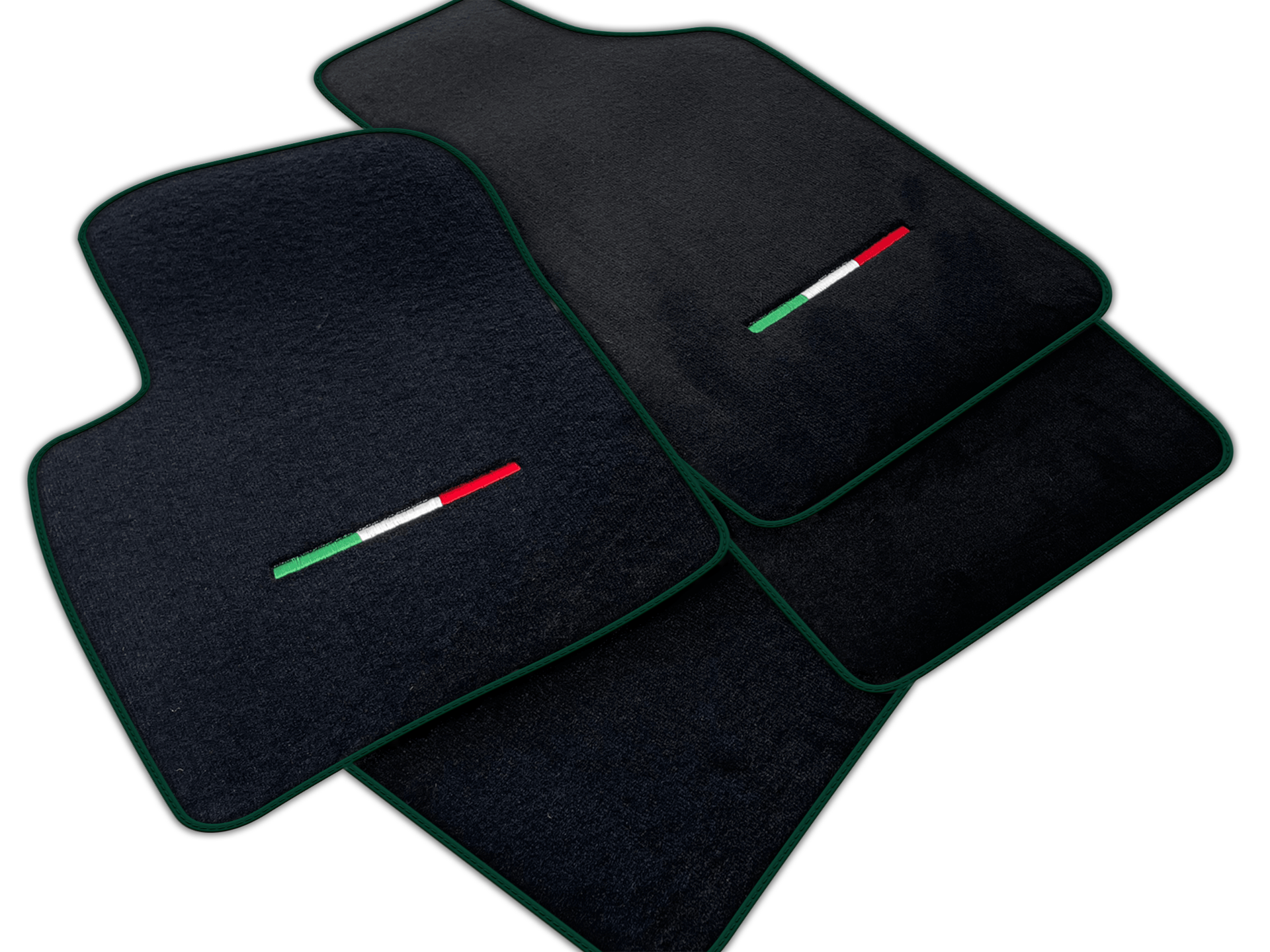 Italian Edition Black Floor Mats for Fiat 500 (2015-2020) Electric