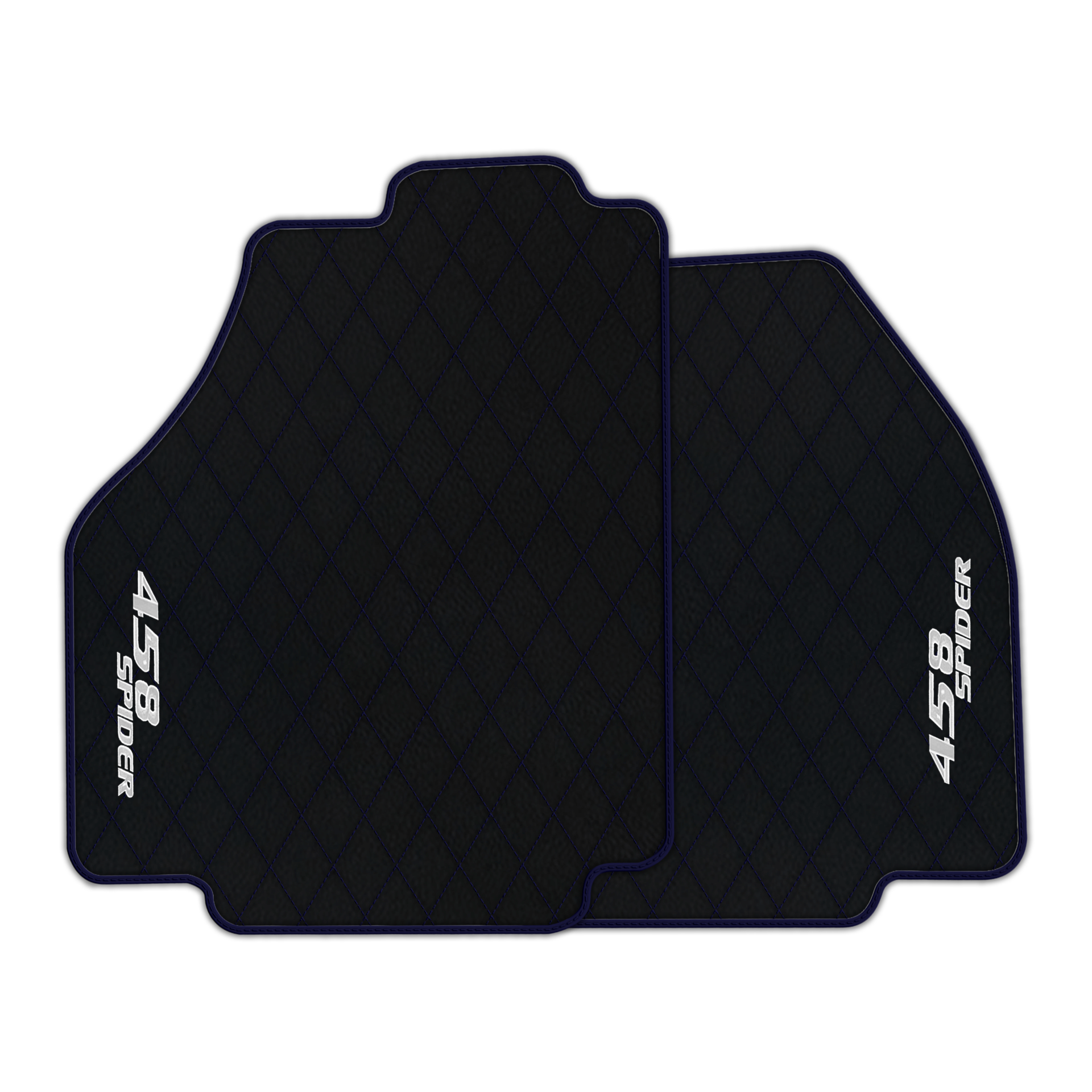 Black Leather Floor Mats for Ferrari 458 Spider (2012-2015) | Custom