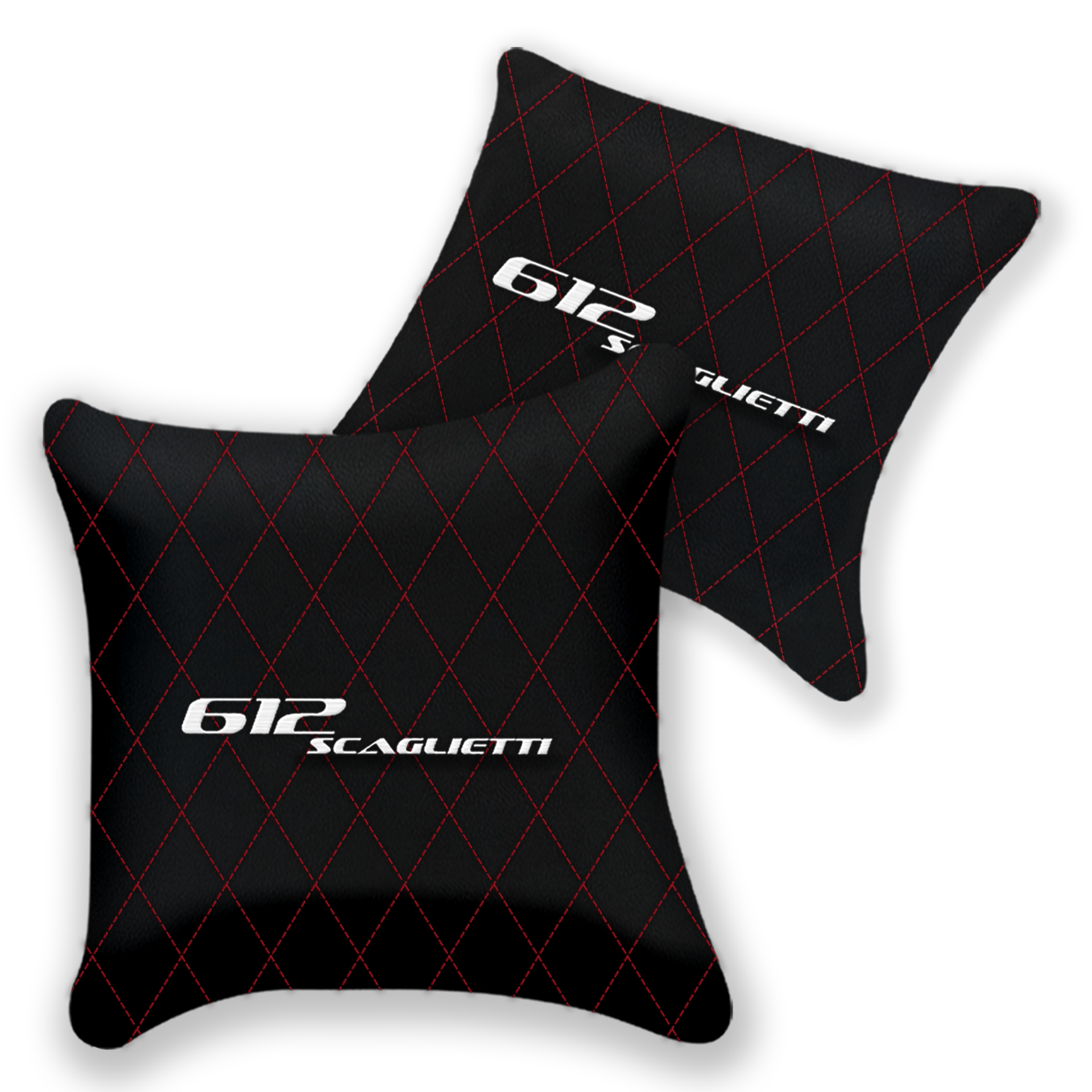 Customizable Black Leather Pillows for Ferrari 599 Coupe 2006-2012