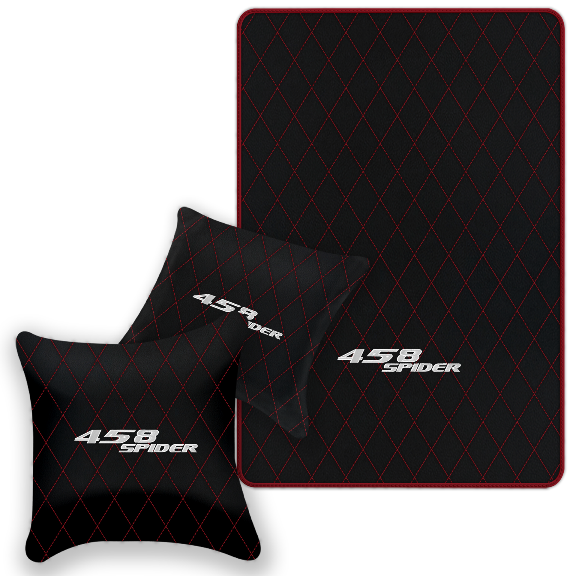 Black Leather Floor Mats for Ferrari 458 Spider (2012-2015) | Custom