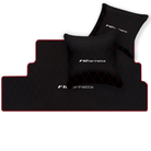 Premium Black Leather Floor Mats for Ferrari California | Full Set