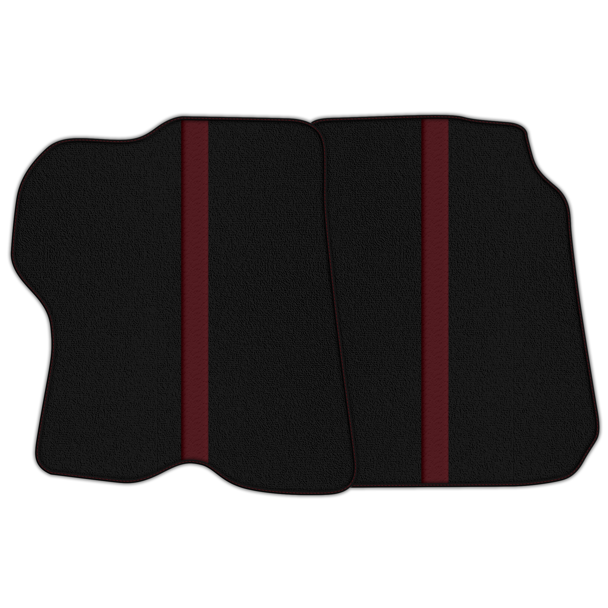 Custom Black Floor Mats with Leather Line for Ferrari FF (2011-2016)