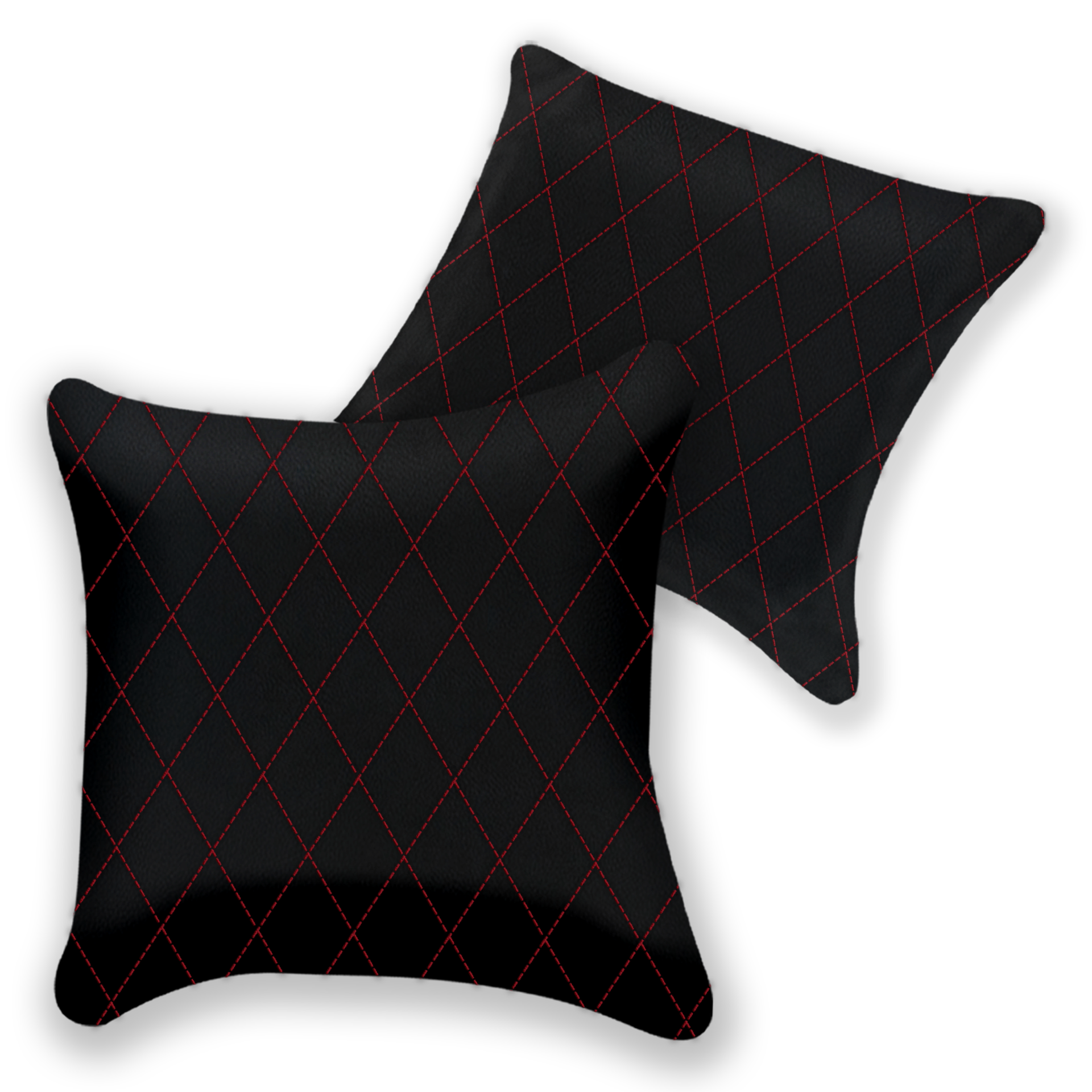 Customizable Black Leather Pillows for Ferrari 456 | Set of 2
