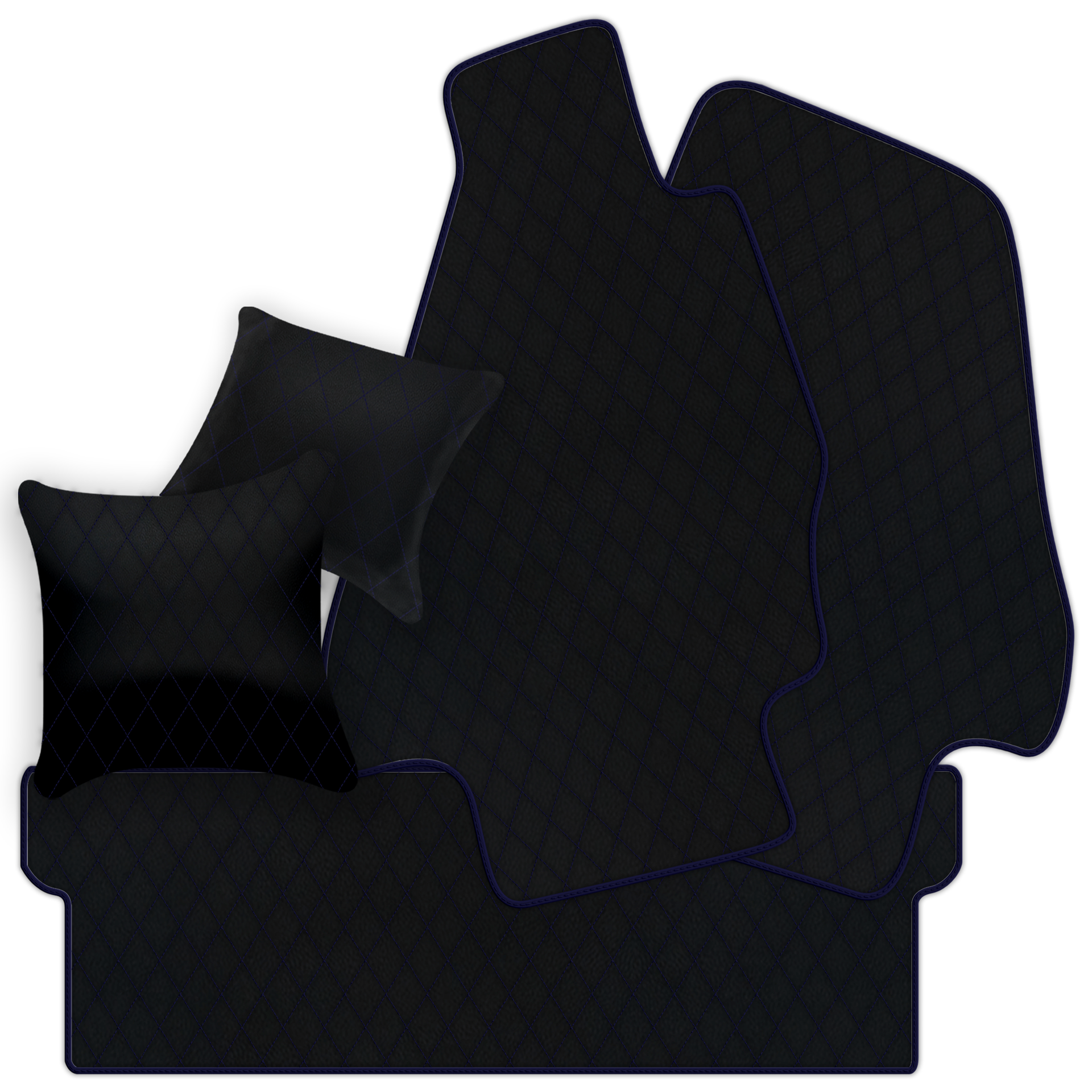 Tapis de voiture en cuir personnalisable avec motif en diamant unique pour Ferrari Dino GT4 (1973-1979) - AutoWin