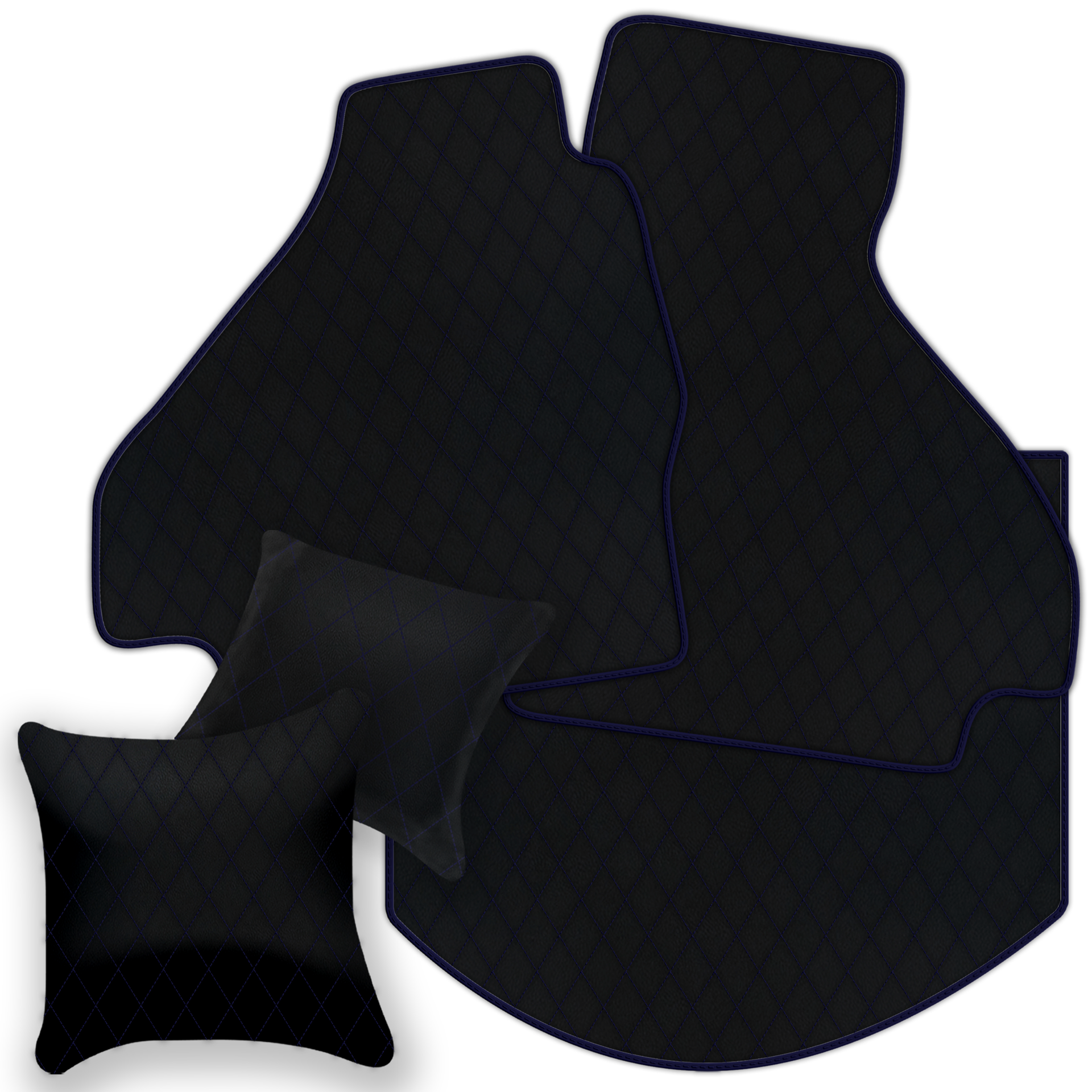 Premium Black Leather Floor Mats for Ferrari Mondial (1983-1993)