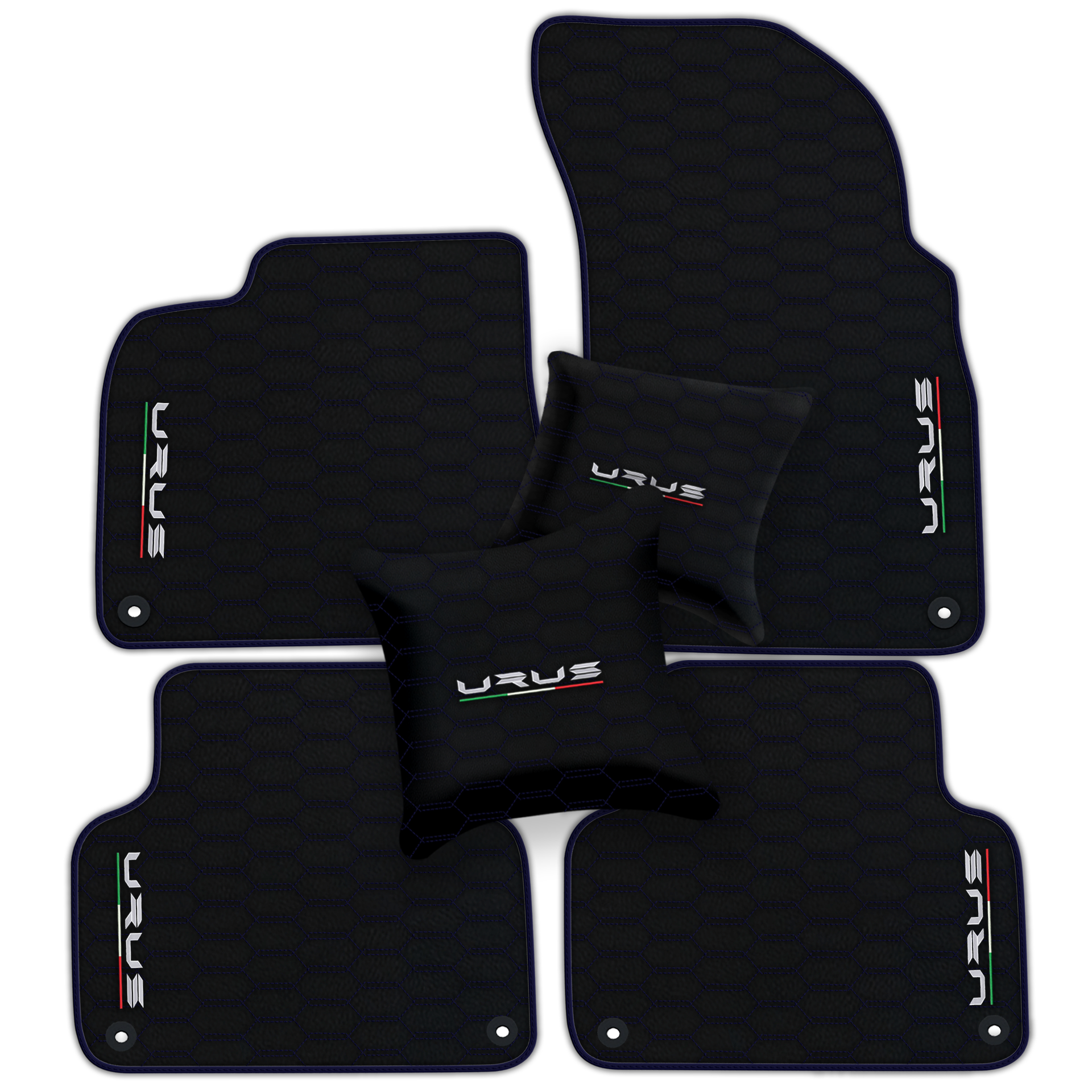 Floor Mats For Lamborghini Urus Black Tailored Yellow Edition - AutoWin.EU