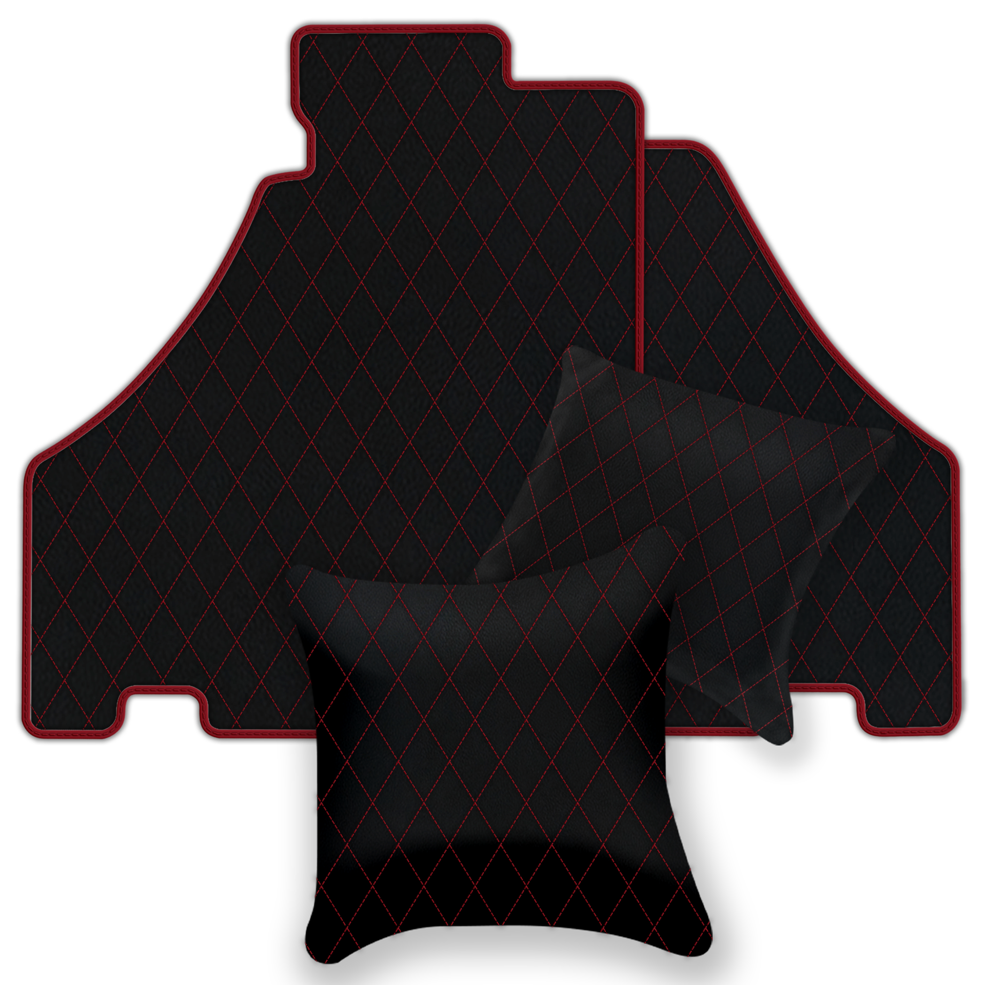 Premium Black Leather Floor Mats for Ferrari 360 (1999-2005)