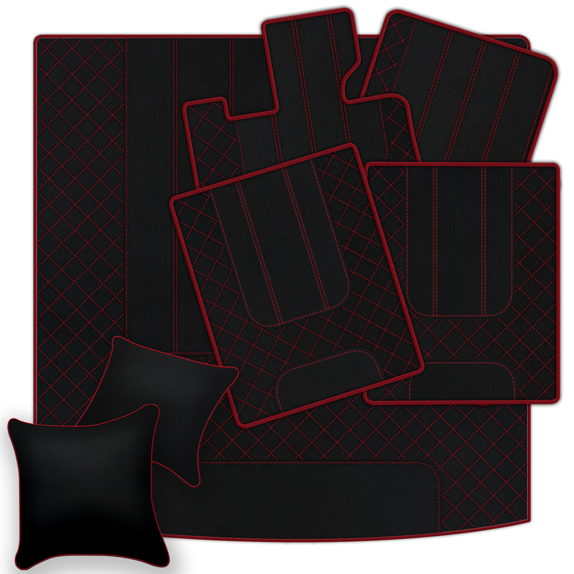 Red Floor Mats For Bentley Arnage Red Label RL (1998-2009) - AutoWin