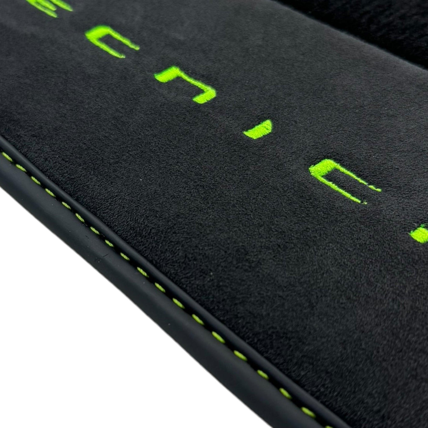 Black Floor Mats for Lamborghini Huracan Tecnica with Alcantara Leather - AutoWin