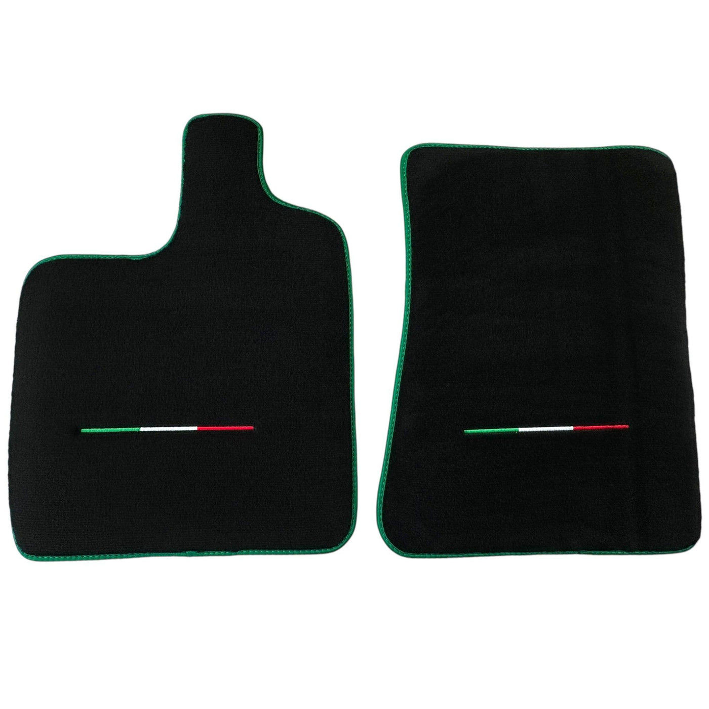 Black Floor Mats for Ferrari Purosangue with Green Trim | Italian Edition - AutoWin