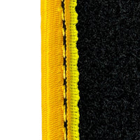 Premium Black Floor Mats for Ferrari 296 GTS (2022-2024) with Yellow Trim