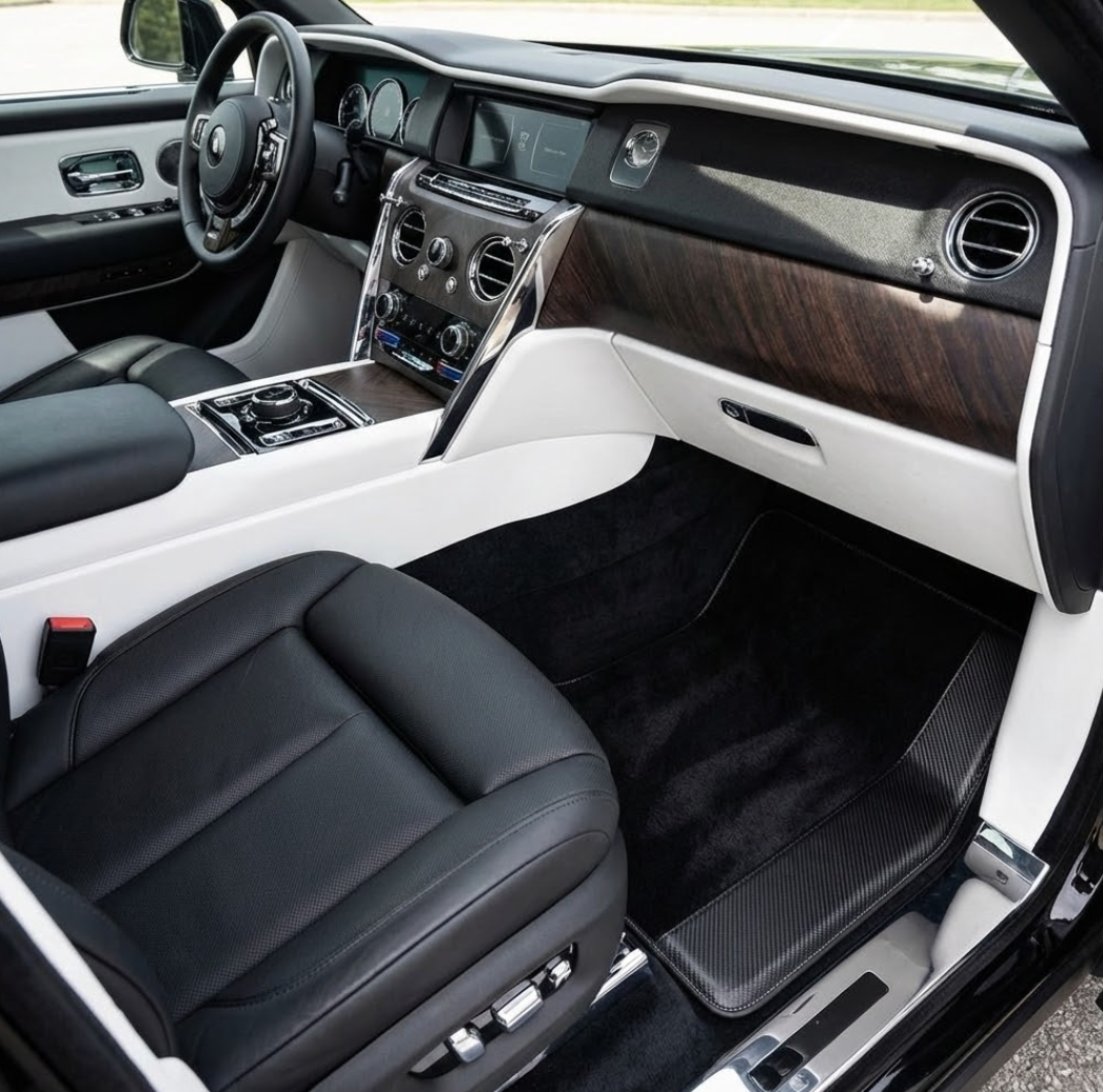 Alfombrillas de coche negras a medida para Rolls Royce