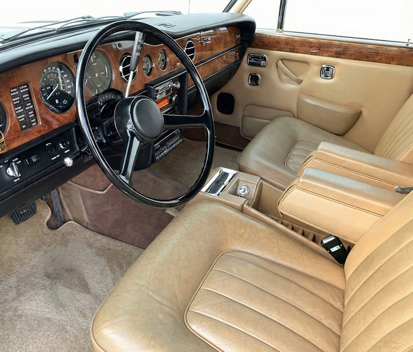 Tappeti per auto per Rolls Royce Shadow 1965-1977 Beige di qualità luxury