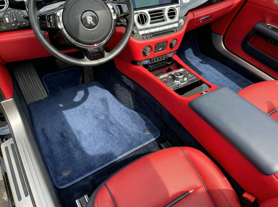 Fußmatten für Rolls Royce Dawn Rr6 2016-2023 Dunkelblau