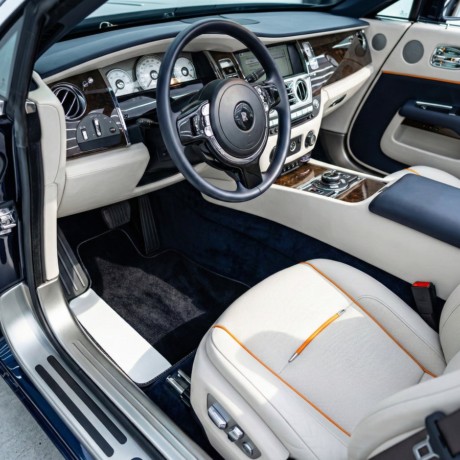 Alfombrillas de coche negras para Rolls Royce Dawn