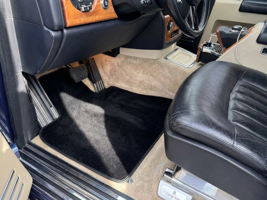 Tapis de voiture en moquette noirs pour Rolls Royce Phantom