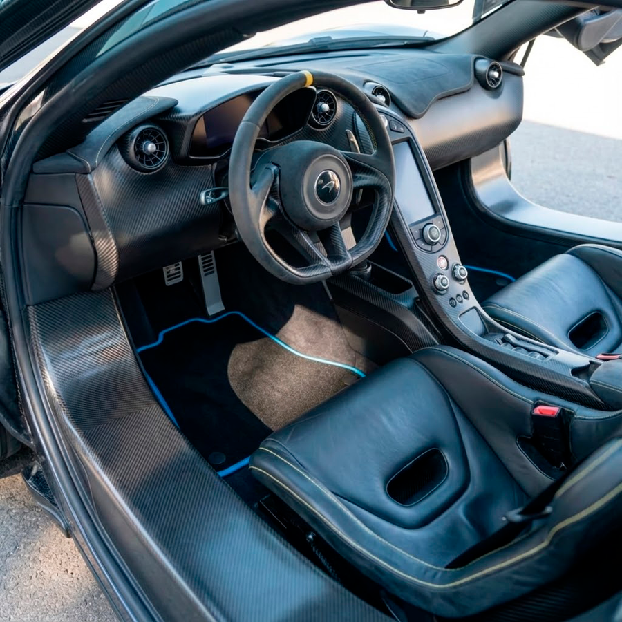 Alfombrillas de coche negras para McLaren P1 (2013-2015) con