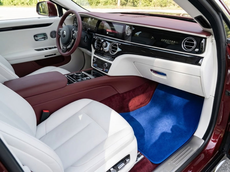 Tapis de voiture pour Rolls Royce Spectre (2023-2024) Bleu