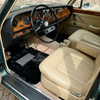 Schwarze Schaffell-Fußmatten für Rolls-Royce Shadow (1965–1977), No Steps Edition