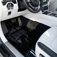 Tapis de voiture en peau de mouton noir pour Rolls-Royce Spectre (2023-2024) Édition sans marche