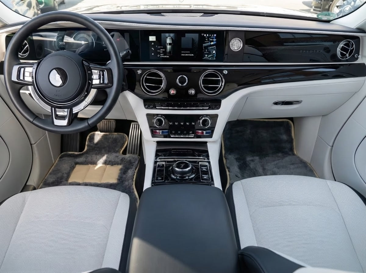 Sheepskin Floor Mats For Rolls Royce Spectre (2023-2024) ER56 Design Brand