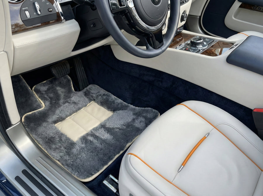 Tapis de voiture en peau de mouton pour Rolls Royce Dawn RR6