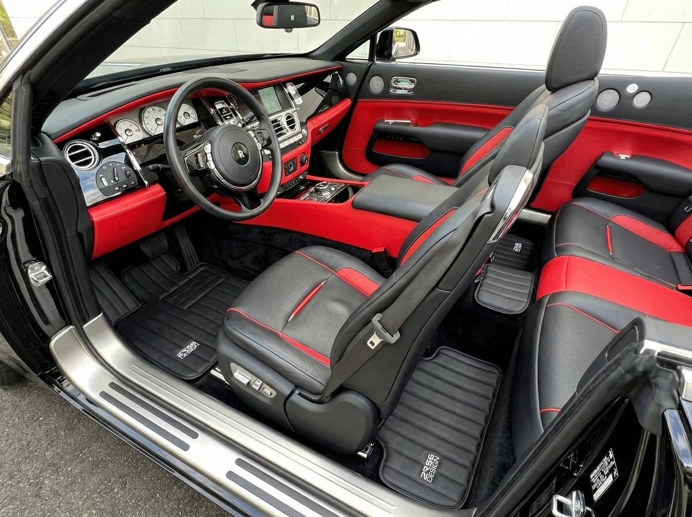 Leder-Fußmatten für Rolls Royce Dawn RR6 2016–2023 ER56 Designmarke