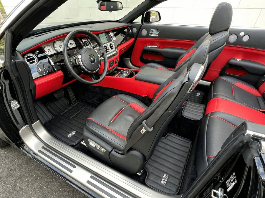 Tapis de voiture en cuir pour Rolls Royce Dawn RR6 2016-2023 Design ER56