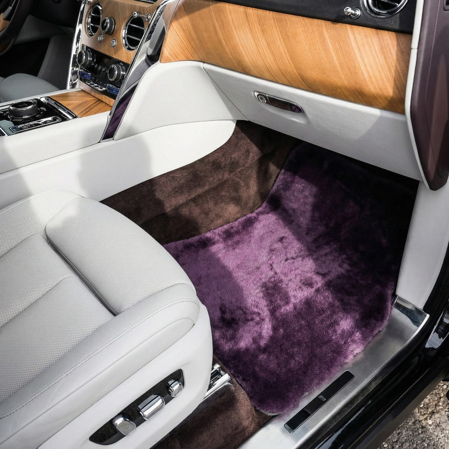 Tappetini in Velluto Viola per Rolls-Royce Cullinan