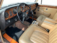 Alfombrillas negras para coches de Rolls Royce Shadow 1965-1977 con cuero Alcantara naranja