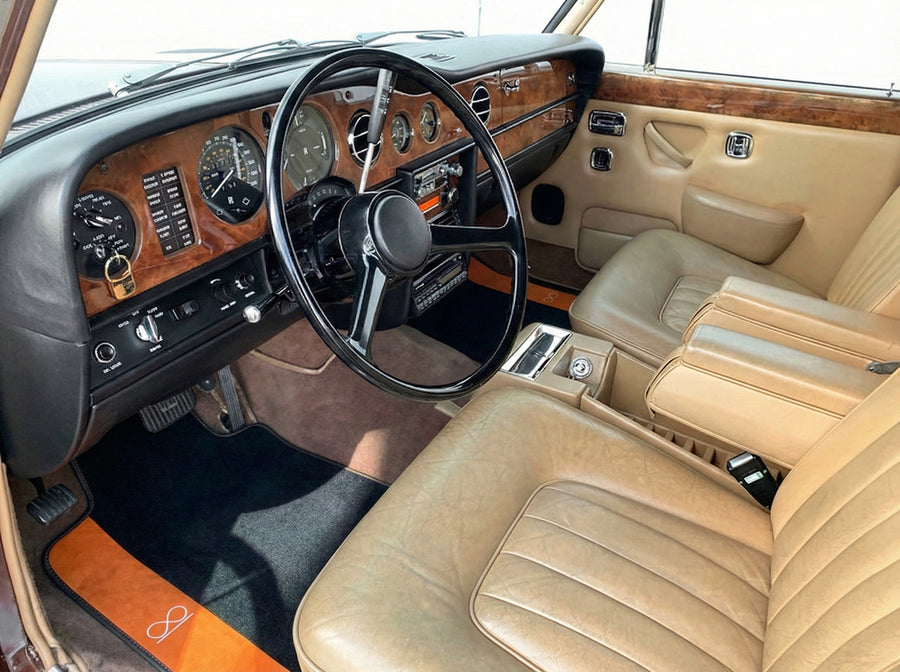 Tapis de voiture noirs pour Rolls Royce Shadow 1965-1977