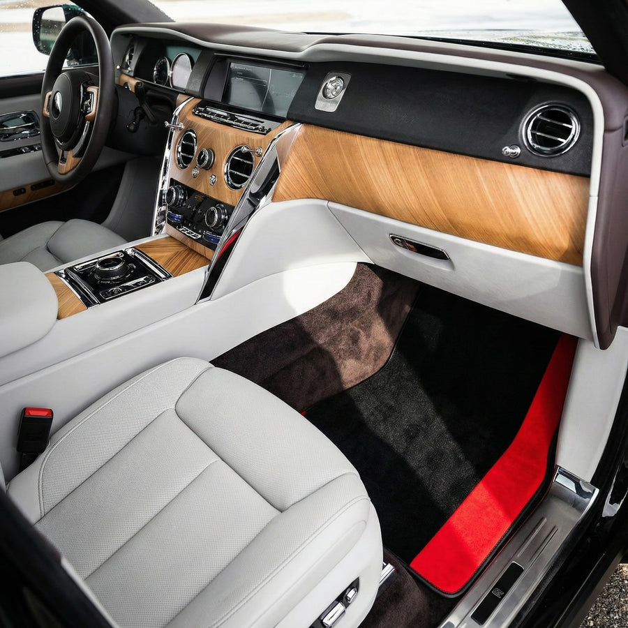 Tapis de voiture Sur mesure noirs pour Rolls Royce Cullinan