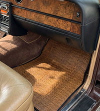Crocodile Embossed Leather Car Floor Mats for Rolls-Royce Shadow (1965-1977)
