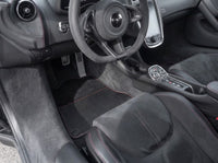 Fußmatten für McLaren 720S schwarz maßgeschneiderte Teppiche mit Carbon