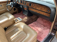Tapis de voiture en peau de mouton rose pour Rolls Royce
