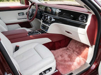 Tapis de voiture en peau de mouton rose pour Rolls Royce Spectre (2023-2024) Marque Design