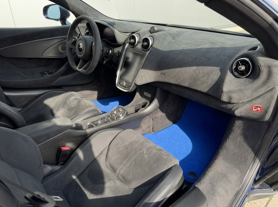 Tapis de voiture pour McLaren 600LT (2018-2020) ensemble de tapis sur mesure bleu AutoWin
