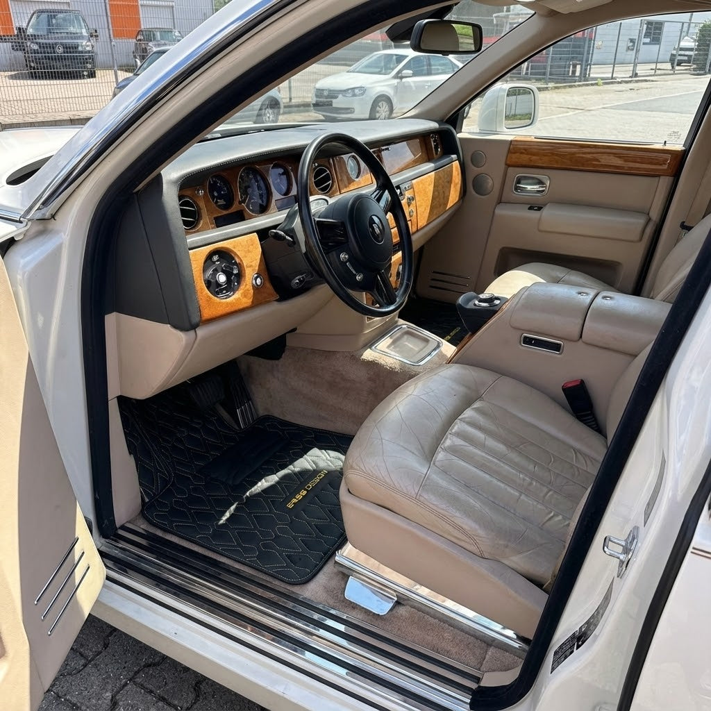 Alfombrillas de cuero negro para Rolls-Royce Phantom