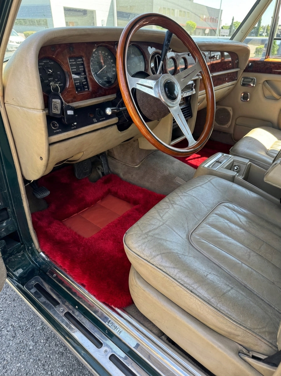 Tappetini in Pelliccia di Pecora Rossa per Rolls Royce