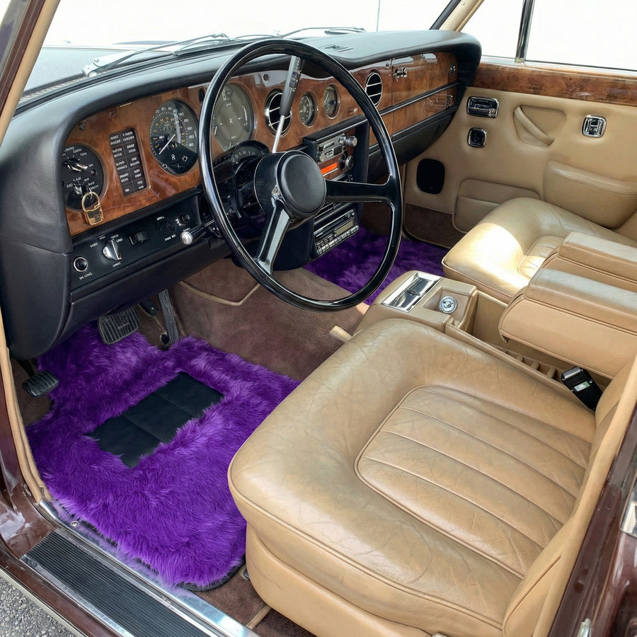 Alfombrillas de piel de oveja Violeta para Rolls-Royce