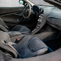 Tappetini neri per auto McLaren 720S (2017-2021) con bordi blu