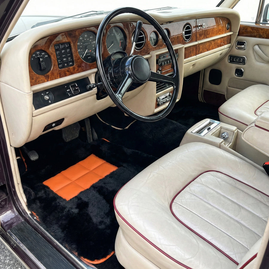 Tappetini in Velluto Neri per Rolls-Royce Shadow (1965-1977)