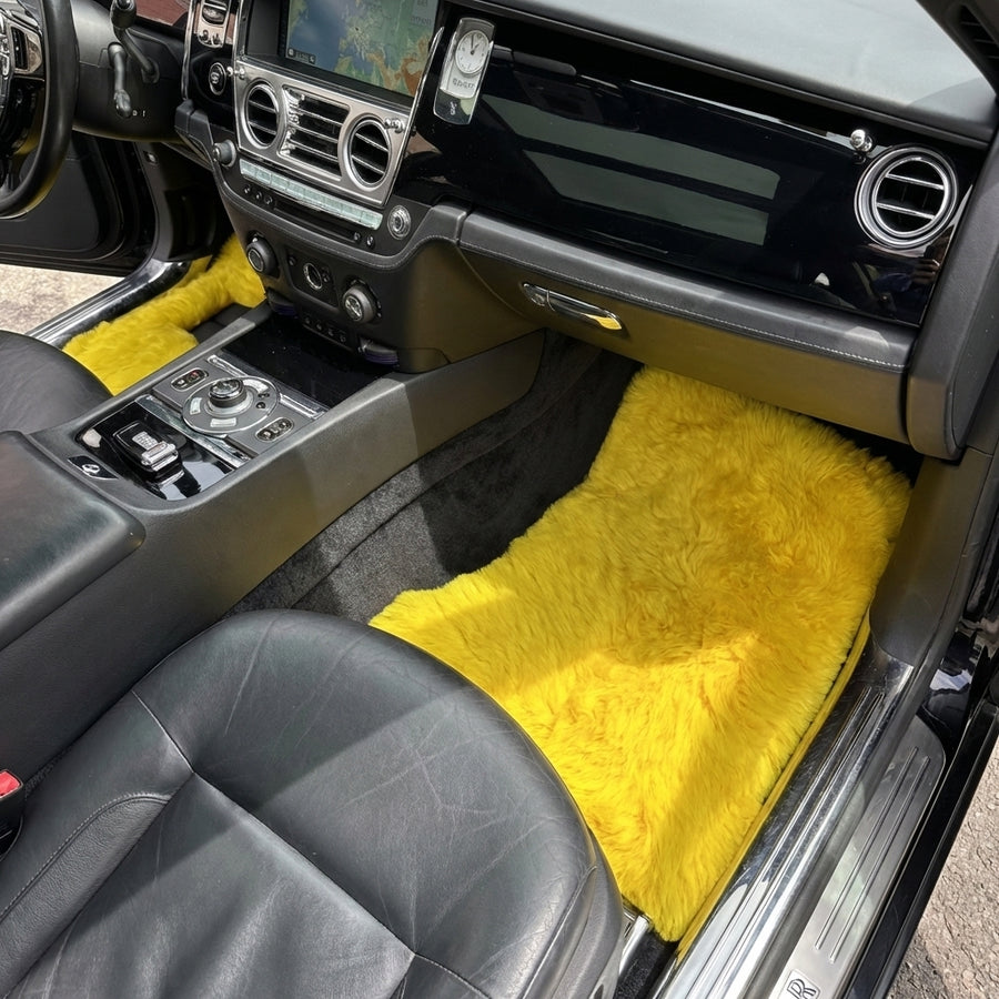 Tappetini in Velluto Giallo per Rolls Royce Ghost Series I
