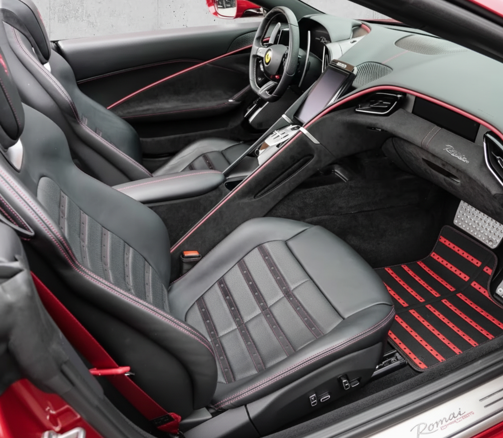 Alfombrillas azul oscuro para Ferrari Roma (2021-2024) - AutoWin.EU